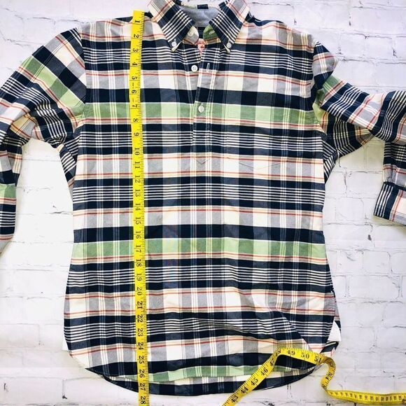 𝅺EUC Mens Small Brooks Brothers Red Fleece 1/4 Button LS Plaid Shirt - Picture 10 of 10